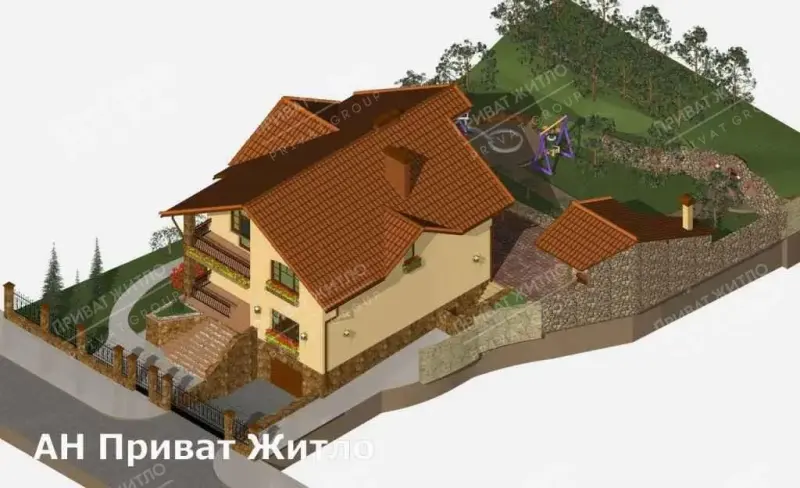 Будинок побудований &nbsp;в 2010 році.- Загальна &nbsp;площа 368 кв.м., жила 180 кв.м.,кухня 20 кв.м., висота стелі 3 м.- на 2 поверсі - 5 кімнат.- тихе місце, поряд «Сонячний» парк – 200м.- будинок &nbsp;цегляний, утеплений, дах вкритий натуральною черепицею.- фундамент - монолітна плита на весь будинок.- внутрішні роботи – штукатурка, стяжка підлоги, заведені всі комунікації, встановлені лічильники.- будинок утеплений 10 см під штукатурку короїд;- вітальня, 3 спальні кімната, кухня-студія, кабінет, сауна і кімната відпочинку, тренажерний &nbsp;зал, гардеробна кімната.За детальною інформацією телефонуйте.