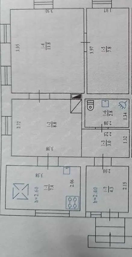 Частина будинку в центрі Полтави, район 5-ї школи