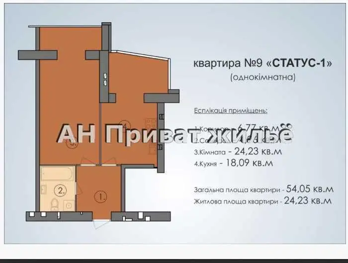 Краща ціна в місті на цегляну новобудову! 
