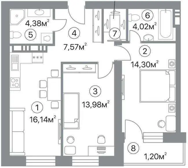 Продаж новобудови в центральній частині міста.