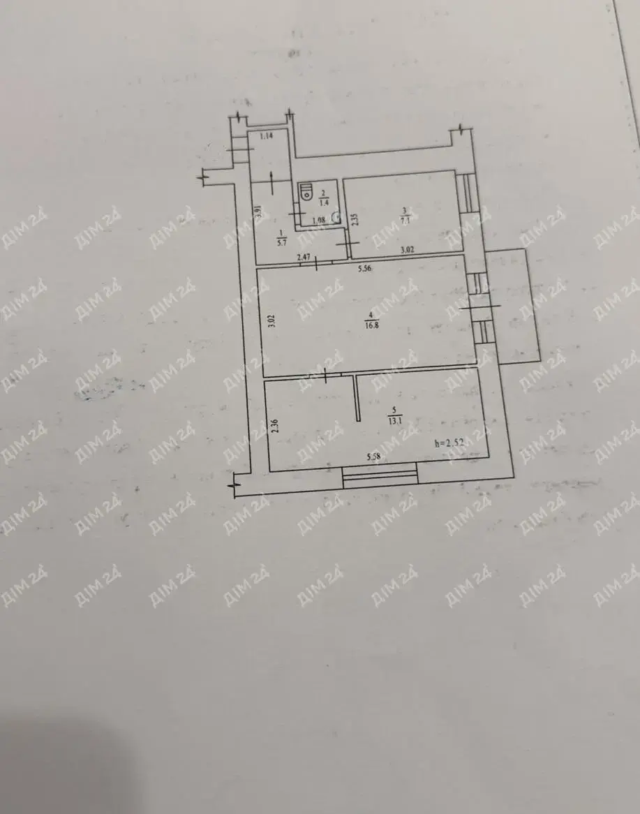 Двокімнатна квартира в центрі