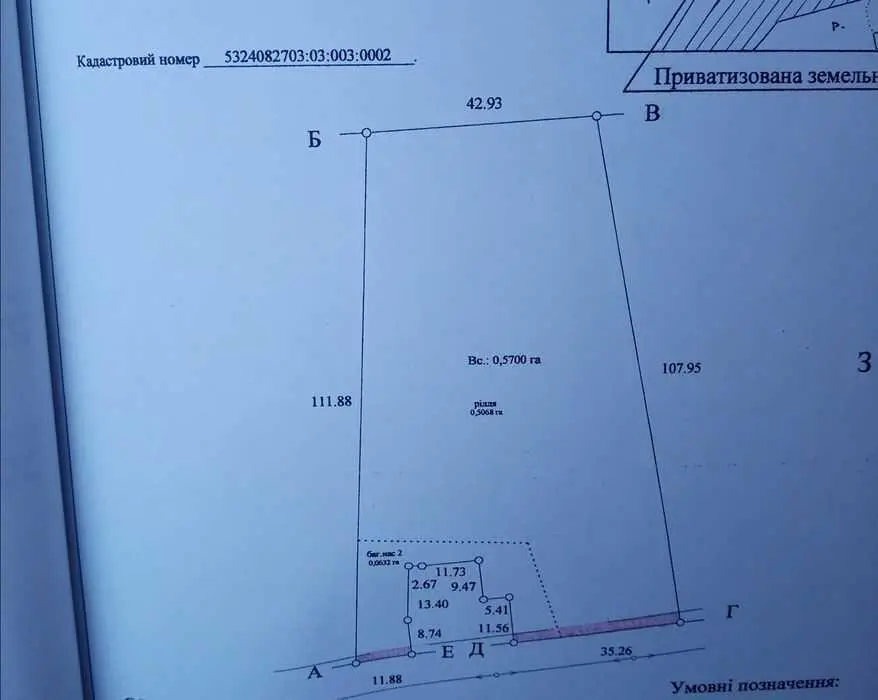 Хороший участок для ведения сельського хозяйства в Полтавском районе 