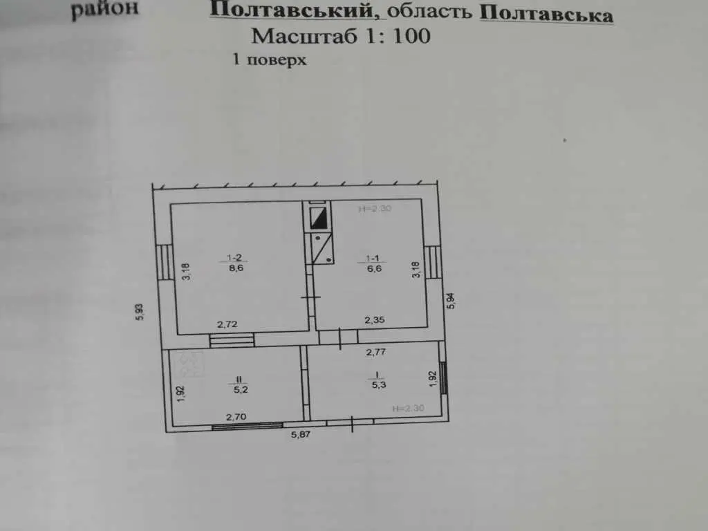 У продажу ділянка з будинком у Полтавському районі