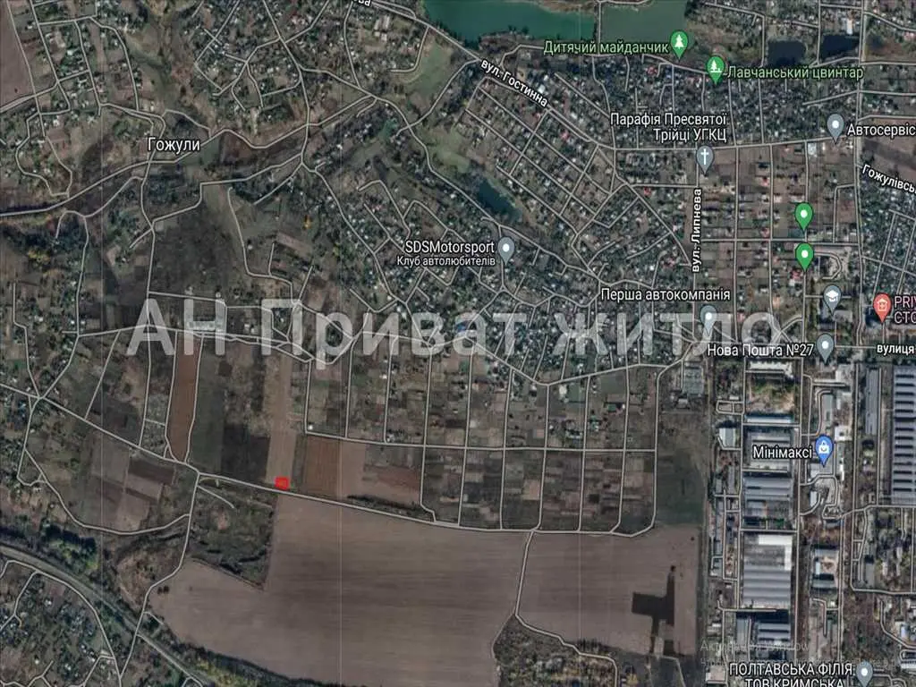 Земельна діняка під забудову, Гожули