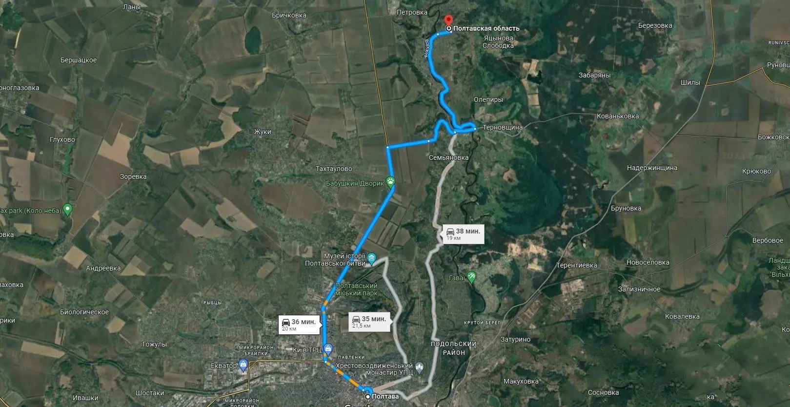 Ділянка в с. Петрівка, до річки 550 метрів 