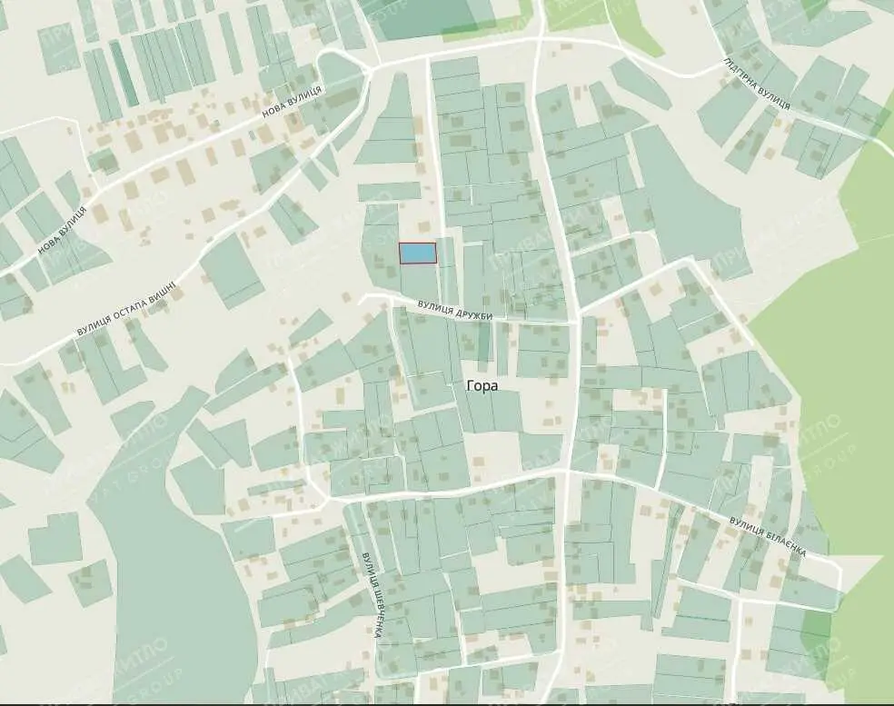 Ділянка під будівництво будинку в селі Гора