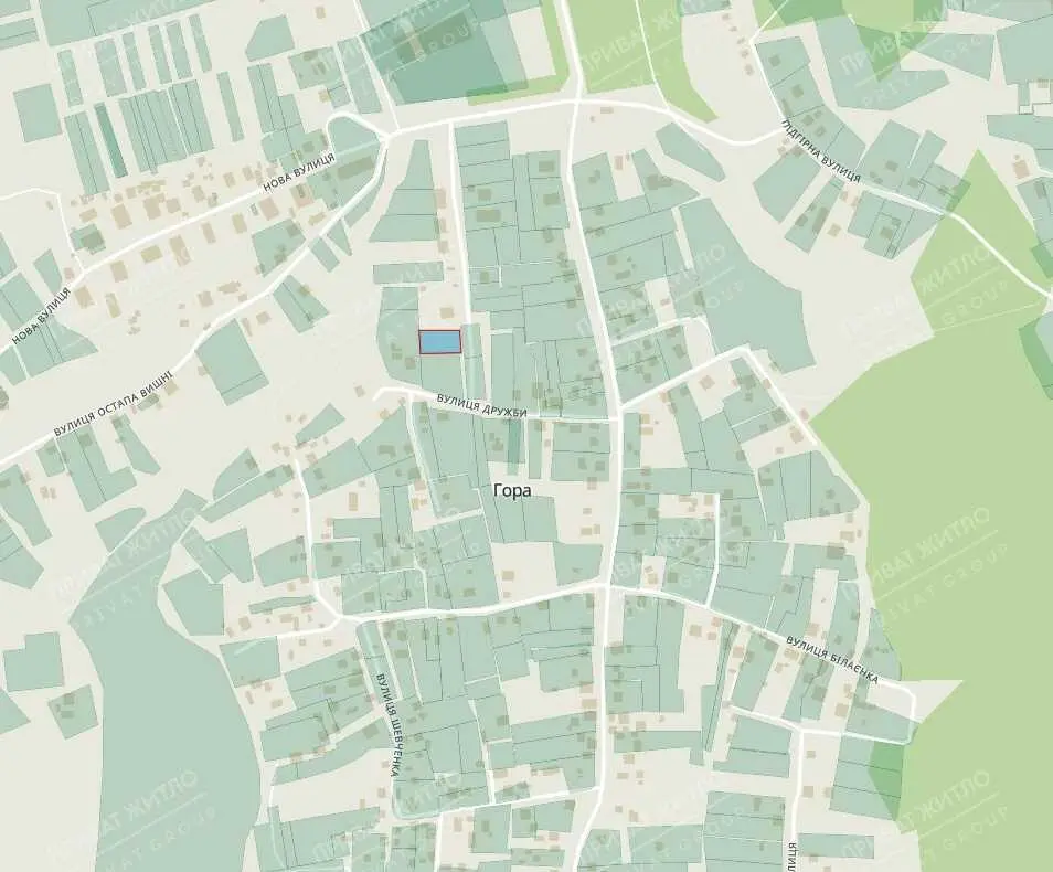 Ділянка під будівництво будинку в селі Гора