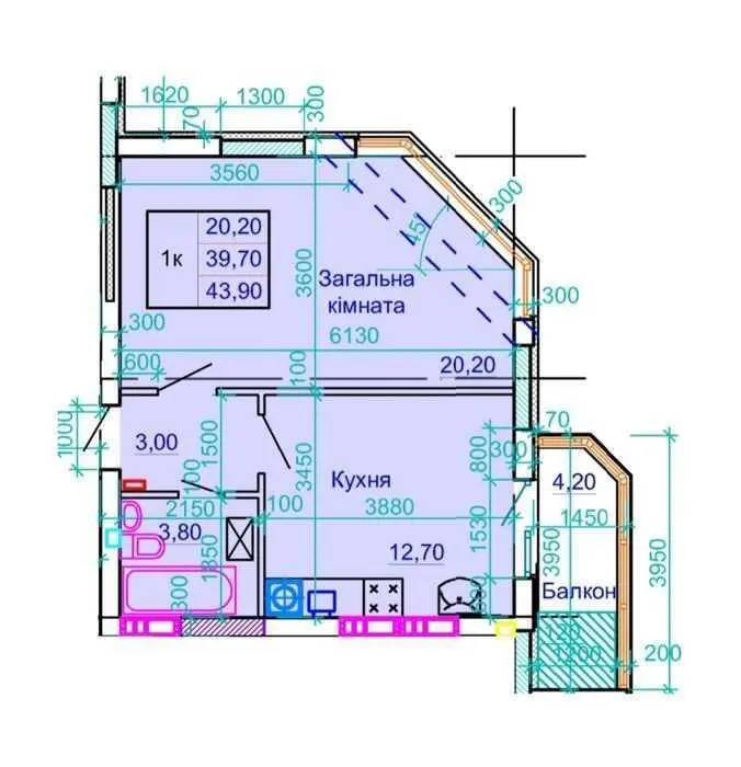 Однокімнатна квартира в новобудові