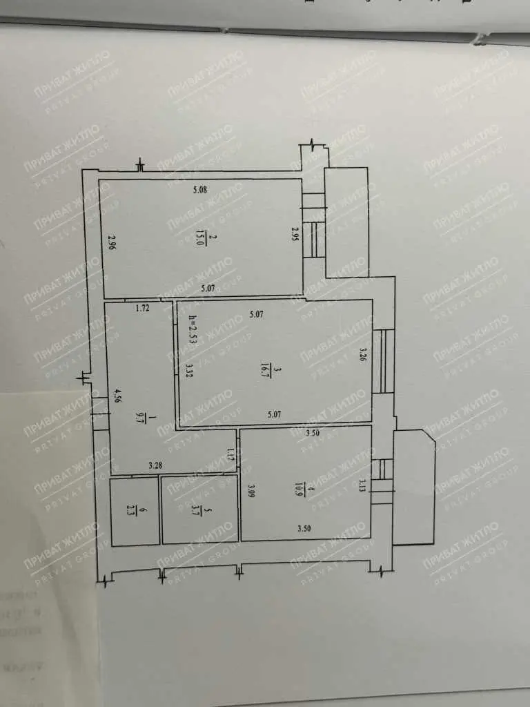 Двокімнатна квартира в центральній частині Полтави
