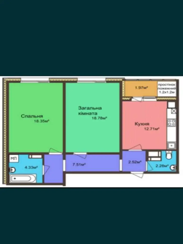 Двокімнатна квартира в новобудові