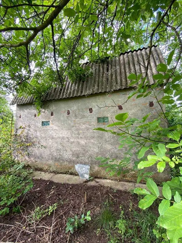 Дачна ділянка з будинком гаражного типу.

