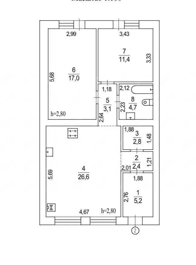 Будинок в центрі Полтави (район школи №5)