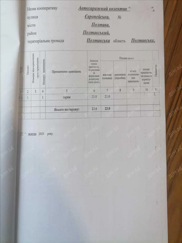 Гараж в гаражному кооперативі.