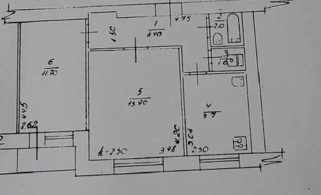 Двокімнатна квартира на Боженка.