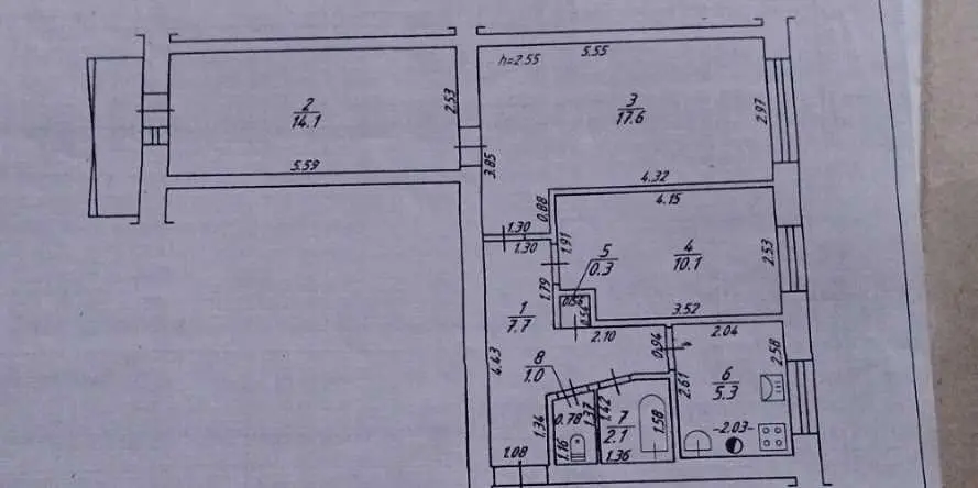 Продаж 3 кімнатної квартири в Терешках