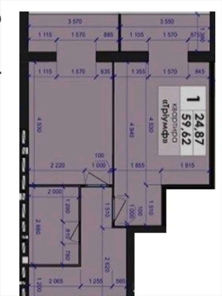 2 кімнатна квартира в новому цегляному будинку.