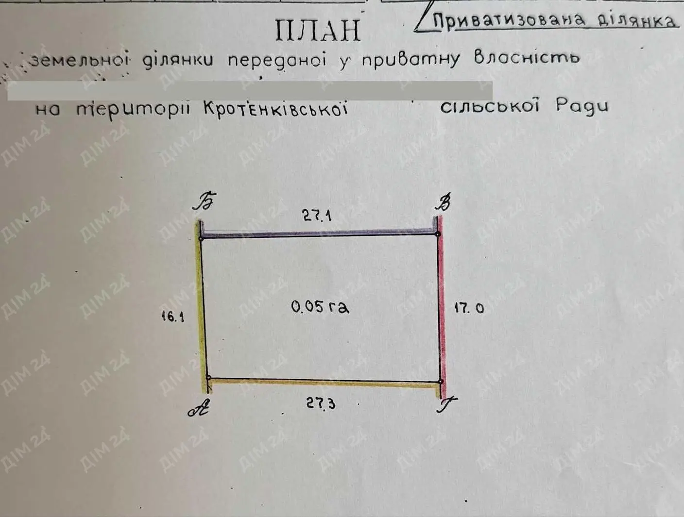Ділянка в садовому кооперативі.