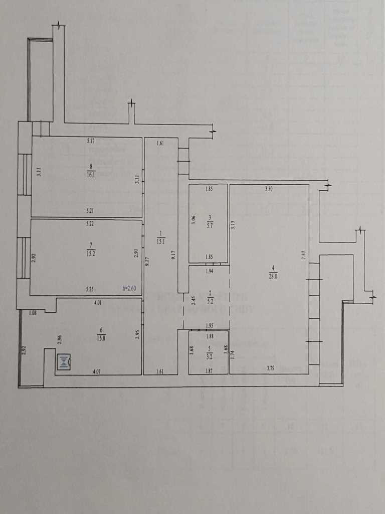 Продаж елітної трикімнатної квартири 112 м² з індивідуальним газовим опаленням

