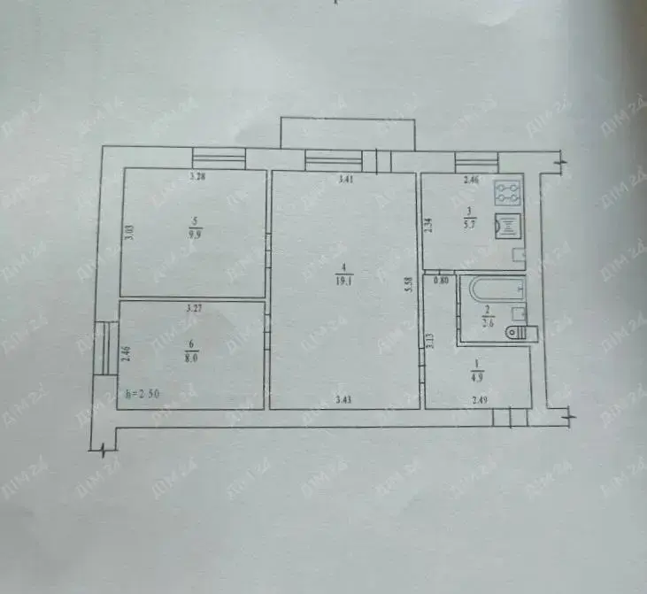 3 кімнатна квартира в Решетилівці