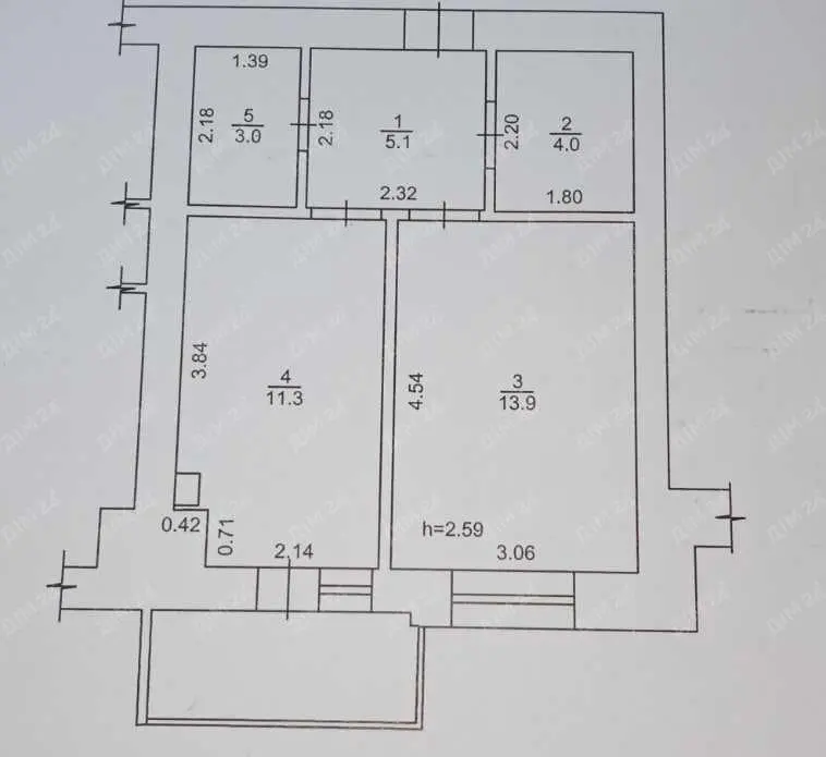 Однокімнатна квартира в новобудові!