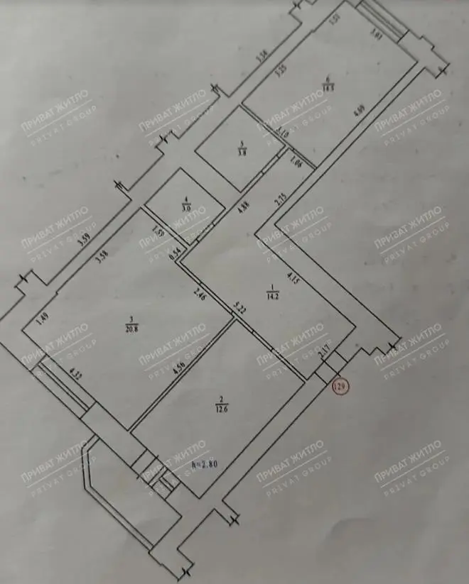 Двокімнатна квартира з індивідуальним опаленням